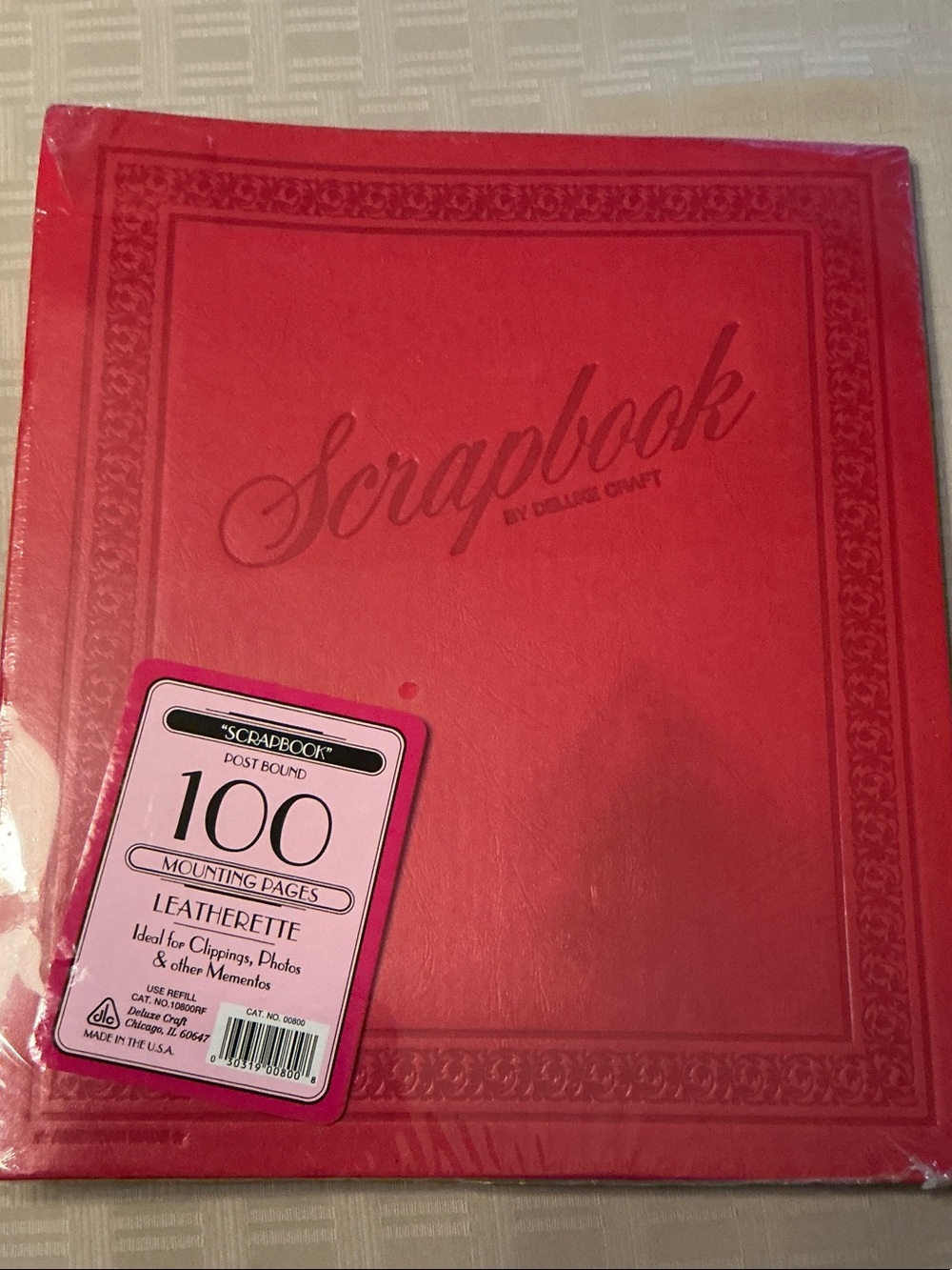 Leatherette Red Scrapebook